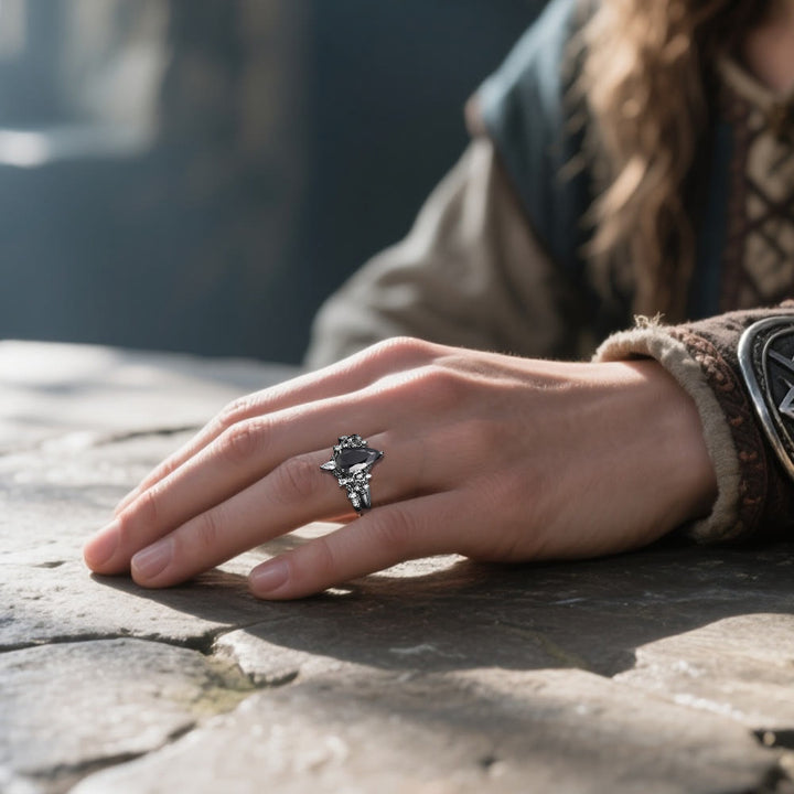 WorldNorse Nordic Floral Alexandrite Ring Set - image 17