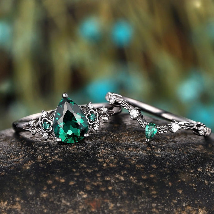 WorldNorse Nordic Floral Alexandrite Ring Set - image 13