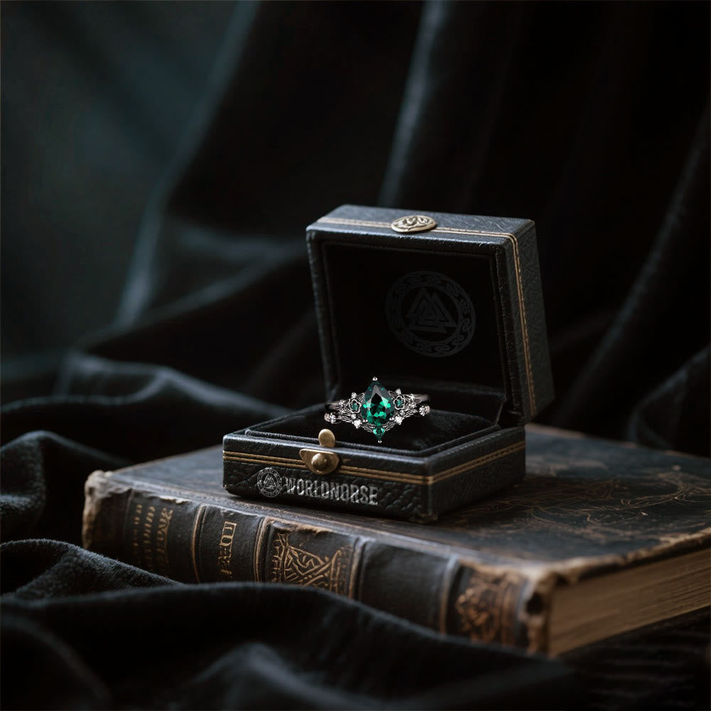 WorldNorse Nordic Floral Alexandrite Ring Set - image 15