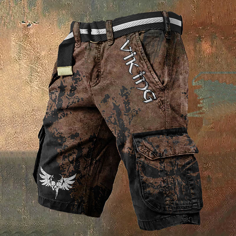 WorldNorse Black And Tan Skull Cargo Shorts - US/UK/AU50，EU60 (5XL) - image 1