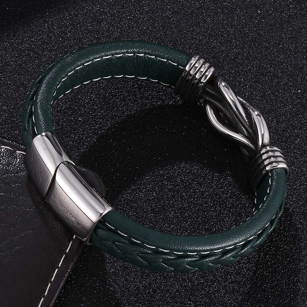 WorldNorse Men's Infinity Knot Leather Bracelet - image 2