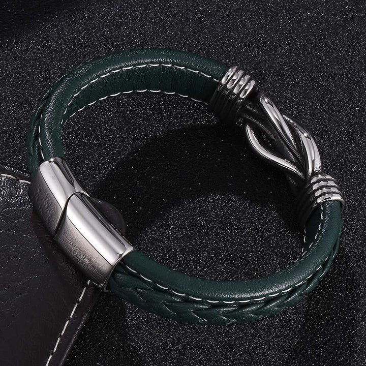 WorldNorse Men's Infinity Knot Leather Bracelet - image 2