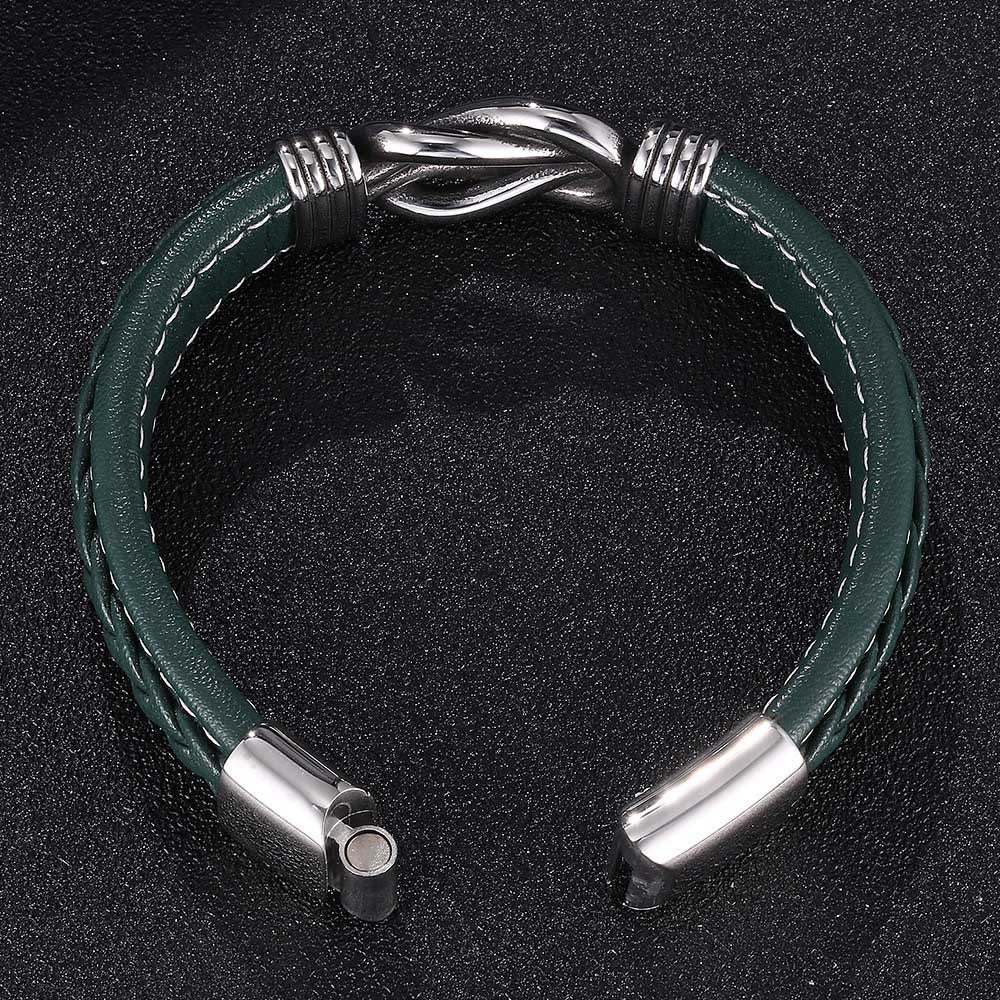 WorldNorse Men's Infinity Knot Leather Bracelet - image 3