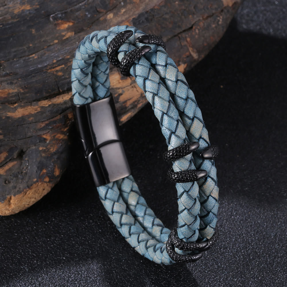 WorldNorse Dragon Claw Double Layer Bracelet - Blue & Black - 23.5cm - image 5
