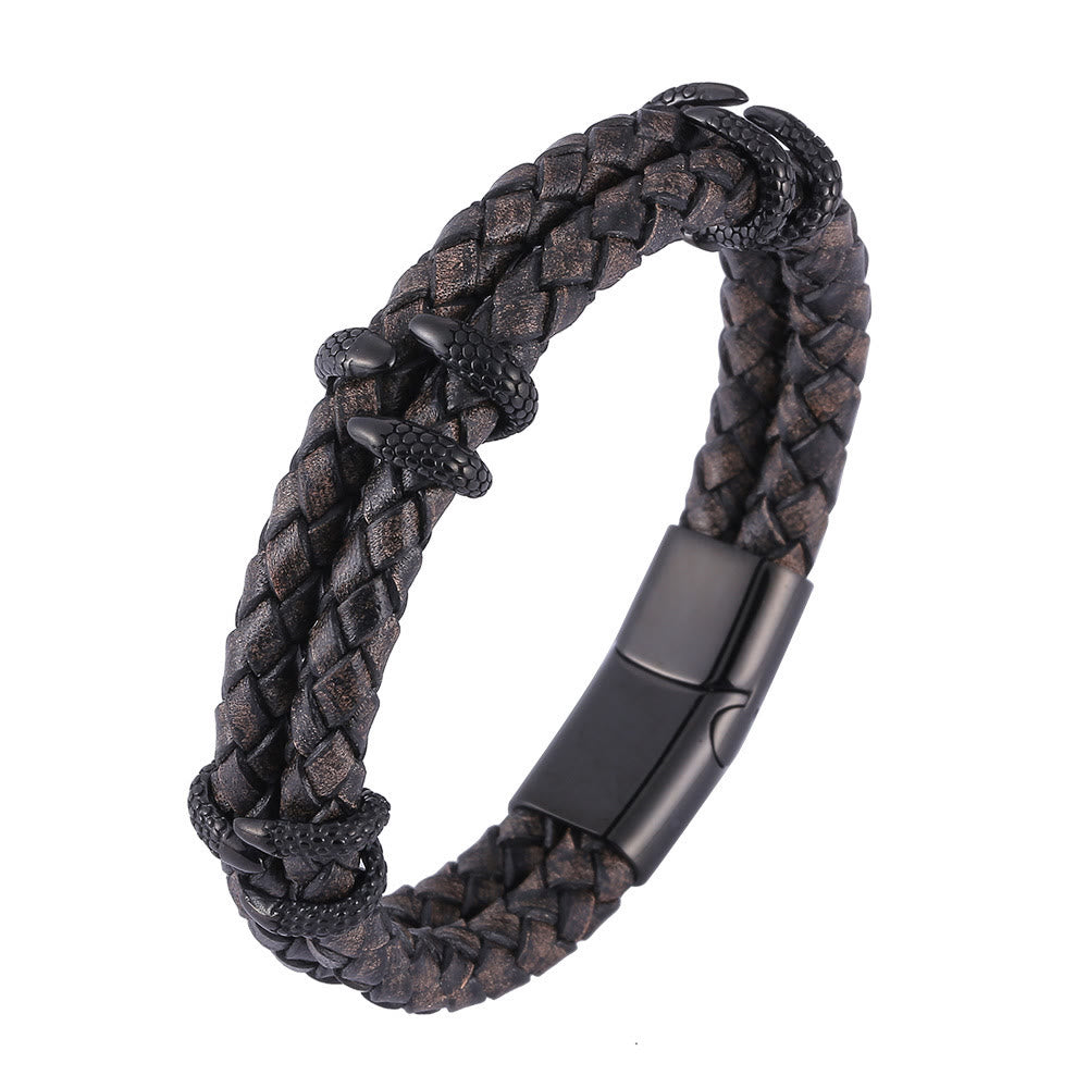 WorldNorse Dragon Claw Double Layer Bracelet - Dark Grsy & Black - 23.5cm - image 16