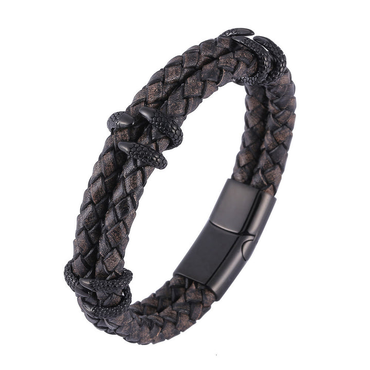 WorldNorse Dragon Claw Double Layer Bracelet - Dark Grsy & Black - 23.5cm - image 16
