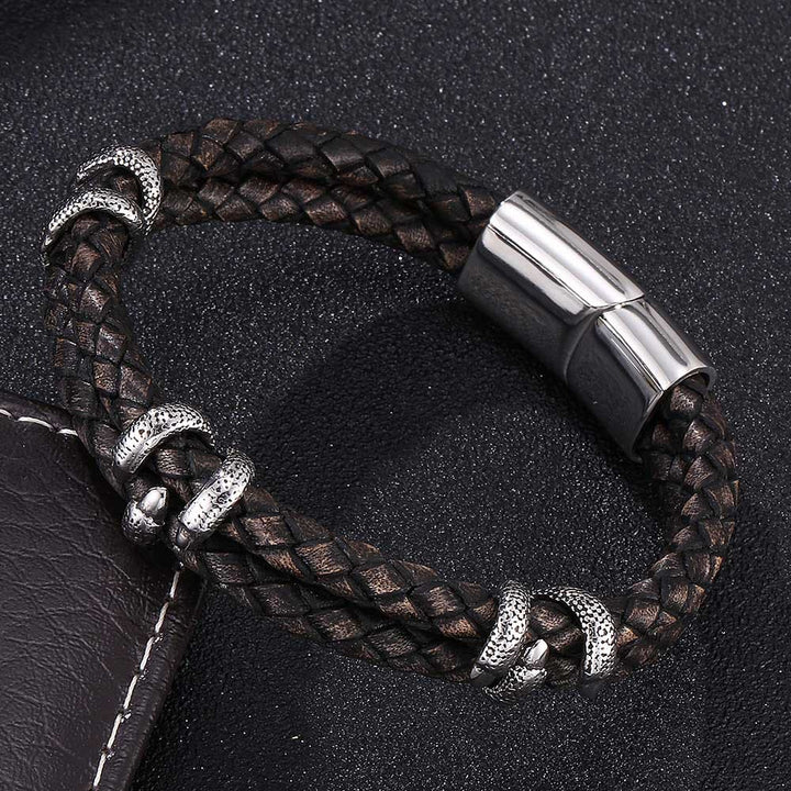 WorldNorse Dragon Claw Double Layer Bracelet - Dark Gray & Silver - 23.5cm - image 12
