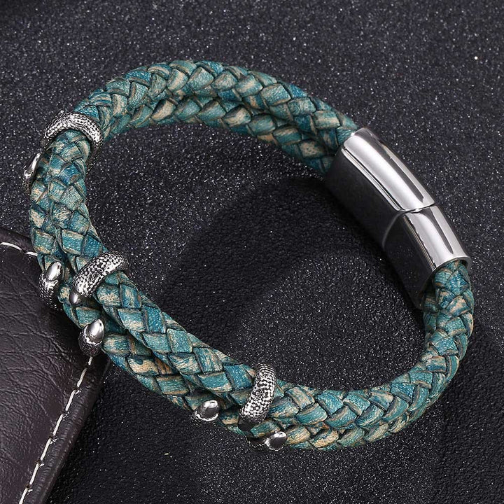 WorldNorse Dragon Claw Double Layer Bracelet - Green & Silver - 23.5cm - image 17