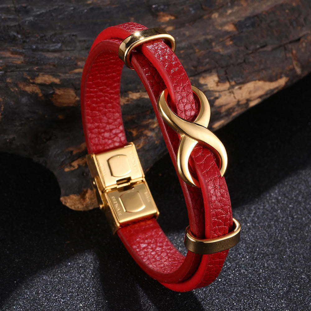 WorldNorse Number Eight Lucky Bracelet - Red & Gold - 20.5cm - image 10