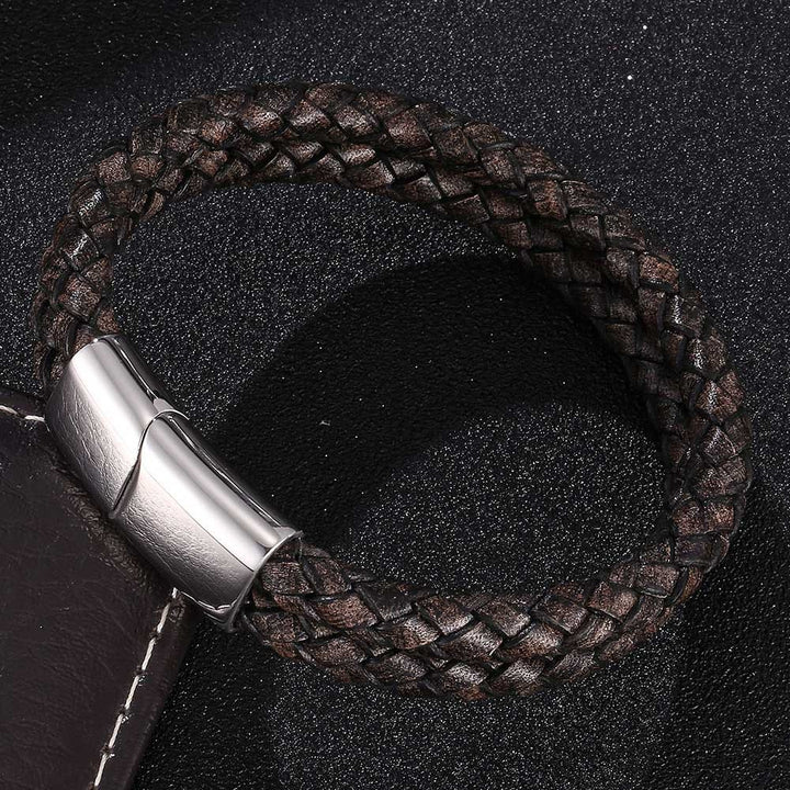 WorldNorse Double Layered Braided Bracelet - Dark Gray - 23.5cm - image 9