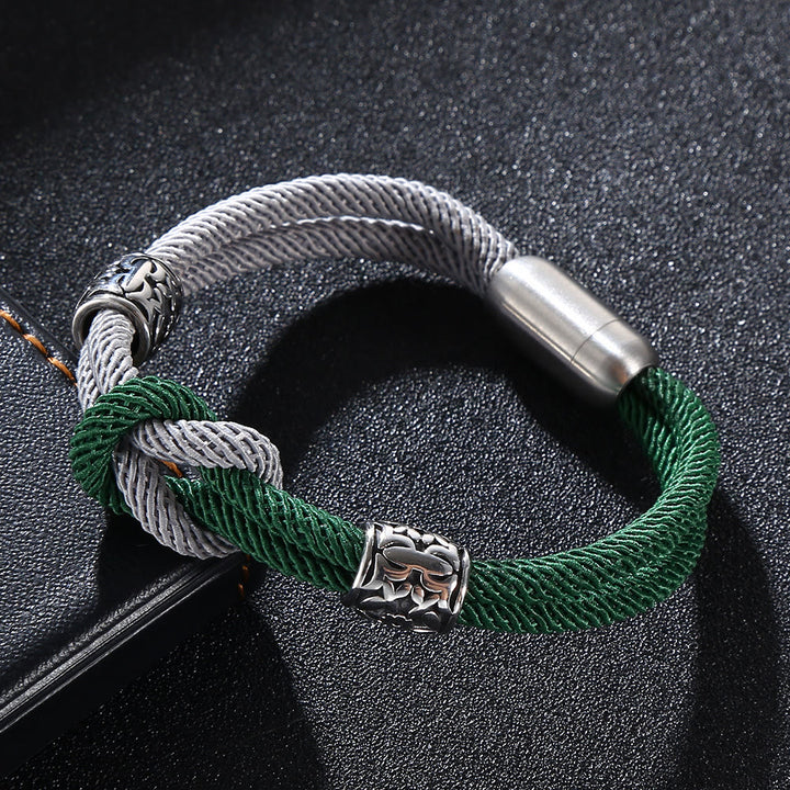 WorldNorse Two Tone Double Layer Bracelet - 23.5cm - image 1