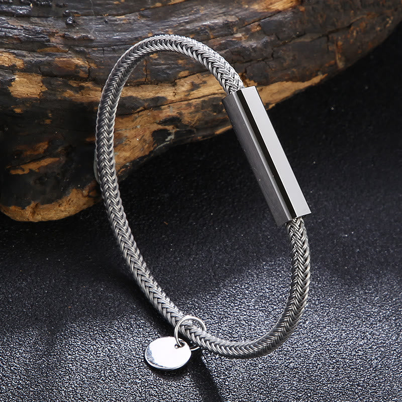WorldNorse Circular Steel Wire Bracelet - Silver - 23cm - image 0