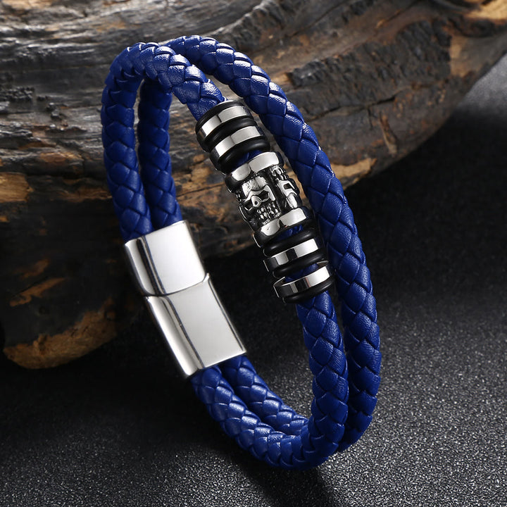 WorldNorse Ghost Head Magnetic Bracelet - Blue - 23.5cm - image 6