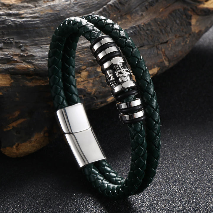 WorldNorse Ghost Head Magnetic Bracelet - Green - 23.5cm - image 7