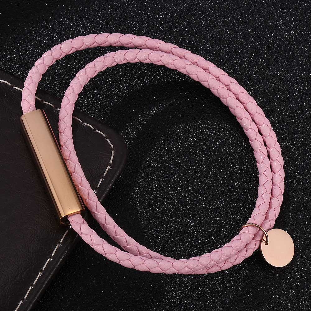 WorldNorse Leather With Rose Gold Accents Magnetic Bracelet - image 2