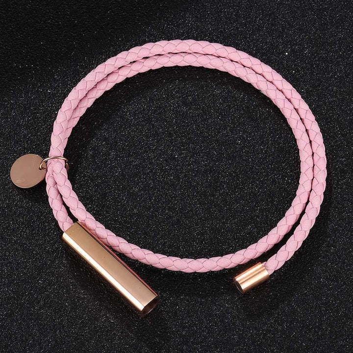 WorldNorse Leather With Rose Gold Accents Magnetic Bracelet - image 3