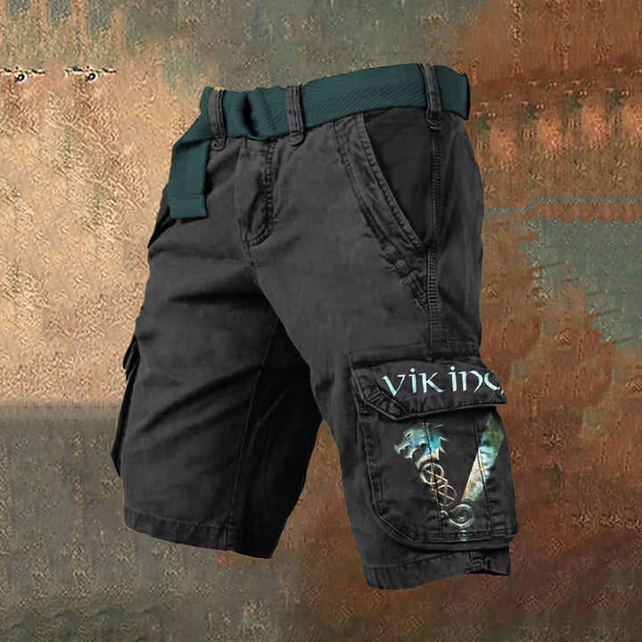 WorldNorse Viking Wolves Cargo Shorts - US/UK/AU50，EU60 (5XL) - image 0