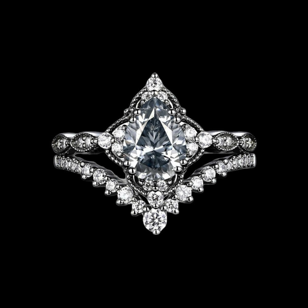 WorldNorse Tear of Freyja – Queen's Radiant Crown Ring Set - US 10 - image 1