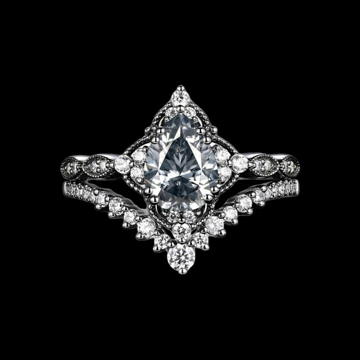 WorldNorse Tear of Freyja – Queen's Radiant Crown Ring Set - US 10 - image 1