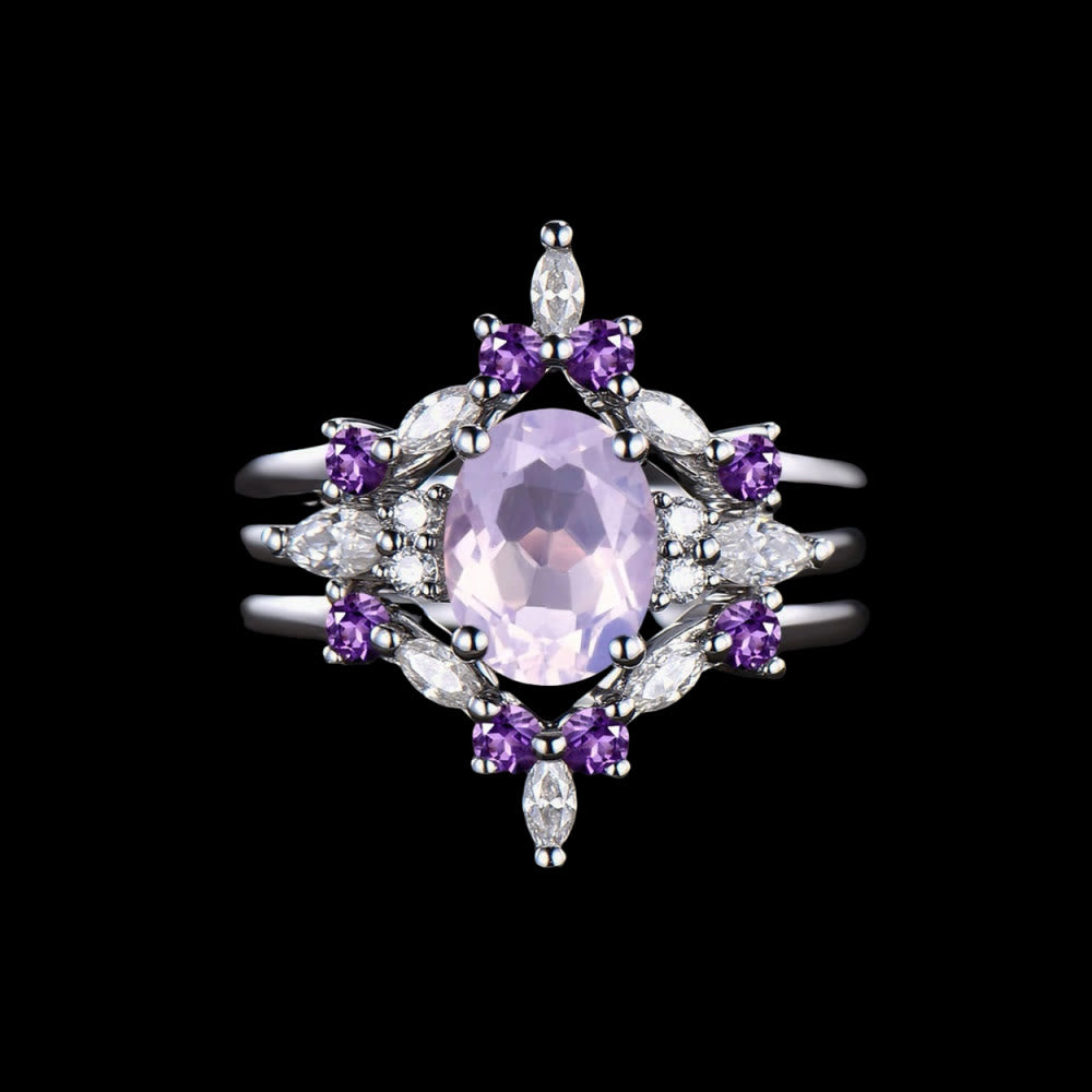 WorldNorse Eir's Grace Healing Crystal Ring - Amethyst - US 10 - image 1