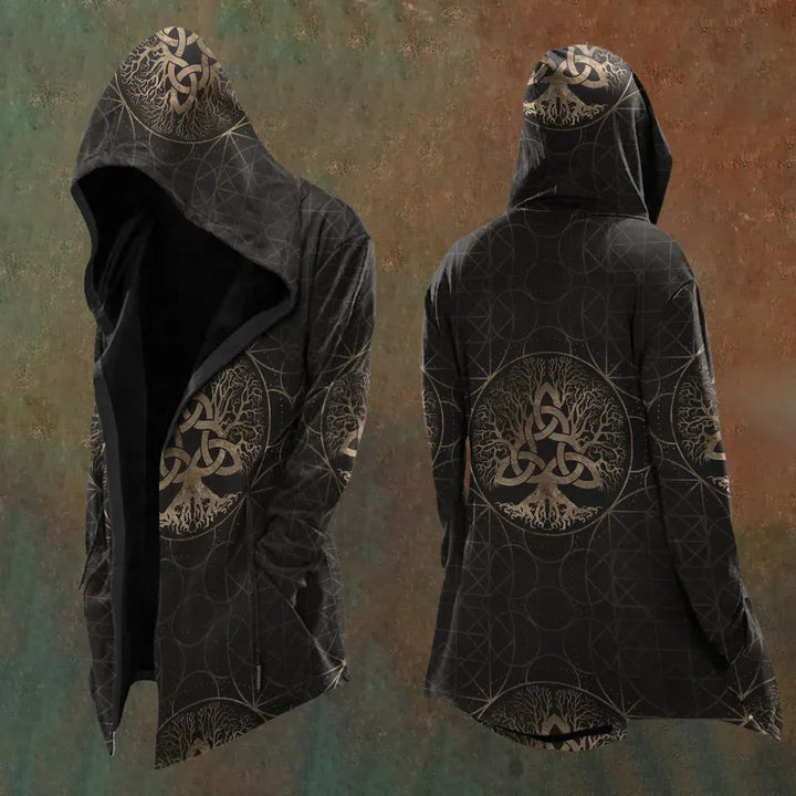 WorldNorse Viking Yggdrasil Triquetra Hooded Jacket - US/UK/AU48，EU58 (4XL) - image 1