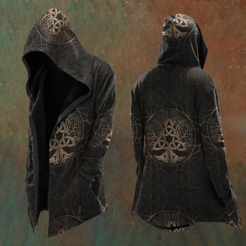 WorldNorse Viking Yggdrasil Triquetra Hooded Jacket - US/UK/AU48，EU58 (4XL) - image 0