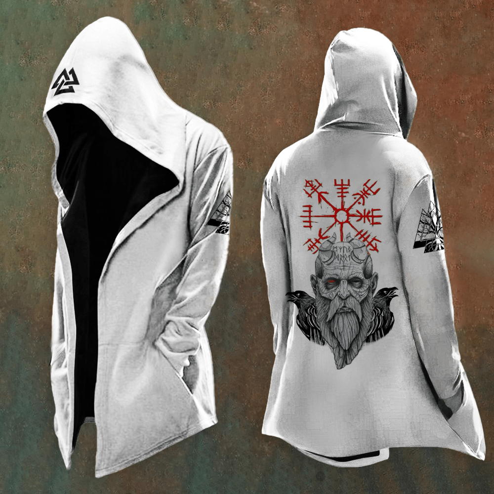 WorldNorse Odin's Eye Raven Valknut Hooded Jacket - US/UK/AU48，EU58 (4XL) - image 0