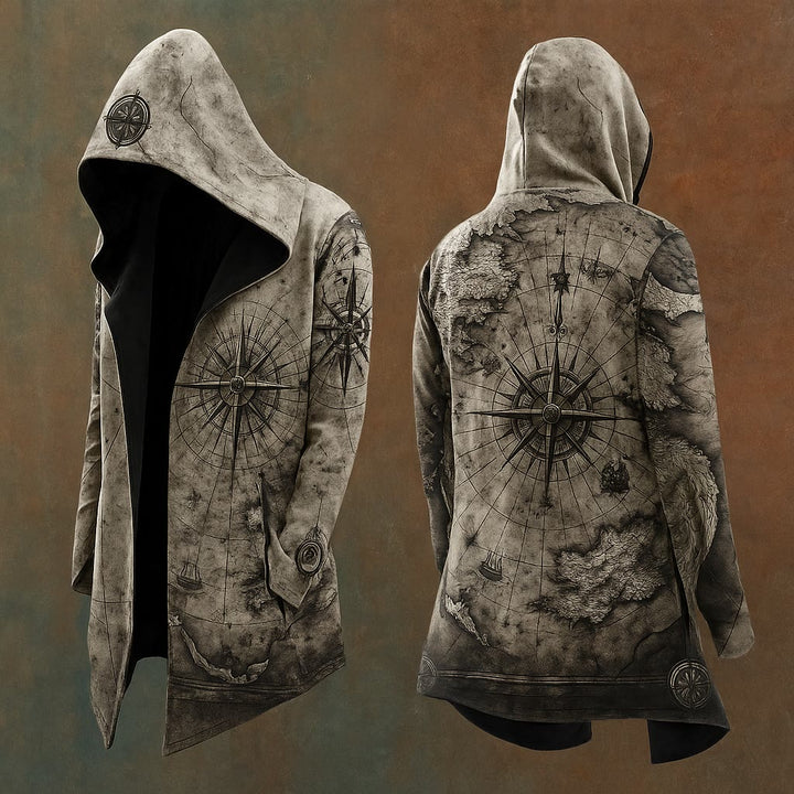 WorldNorse Viking Mythology Compass Totem Hooded Jacket - US/UK/AU48，EU58 (4XL) - image 1