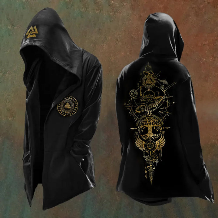 WorldNorse Yggdrasil Celtic Knot Planet Hooded Jacket - US/UK/AU48，EU58 (4XL) - image 1