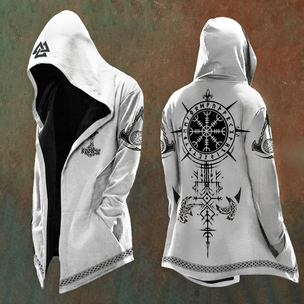 WorldNorse Mjolnir Raven Helm Of Awe Hooded Jacket - US/UK/AU48，EU58 (4XL) - image 0