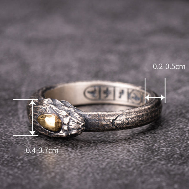 WorldNorse Handcrafted 925 Silver Apophis Serpent Egyptian Totem Ring - image 5