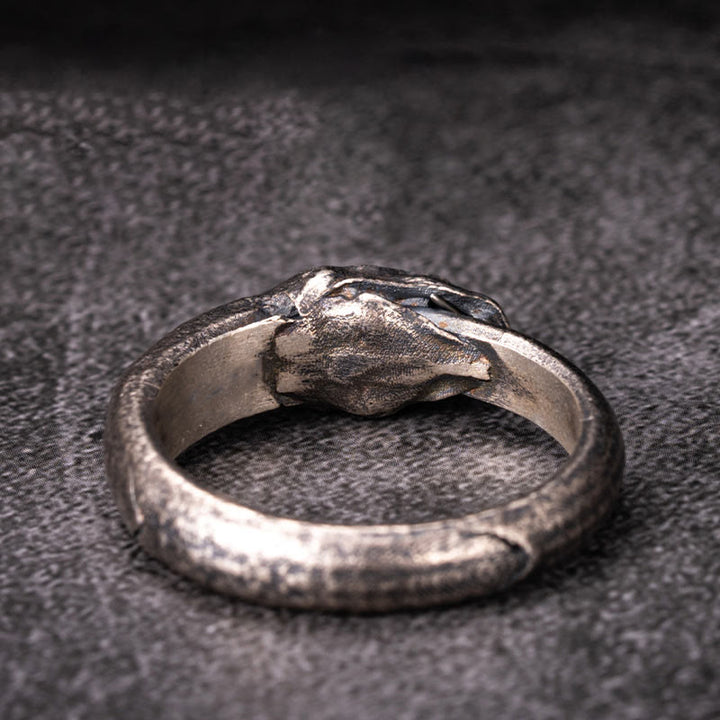 WorldNorse 925 Sterling Silver Apophis Serpent Egyptian Totem Ring - image 2