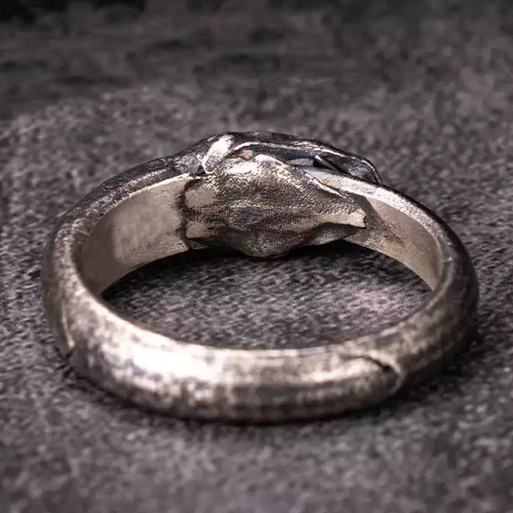 WorldNorse Handcrafted 925 Silver Apophis Serpent Egyptian Totem Ring - image 9