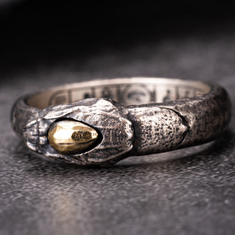 WorldNorse 925 Sterling Silver Apophis Serpent Egyptian Totem Ring - image 9