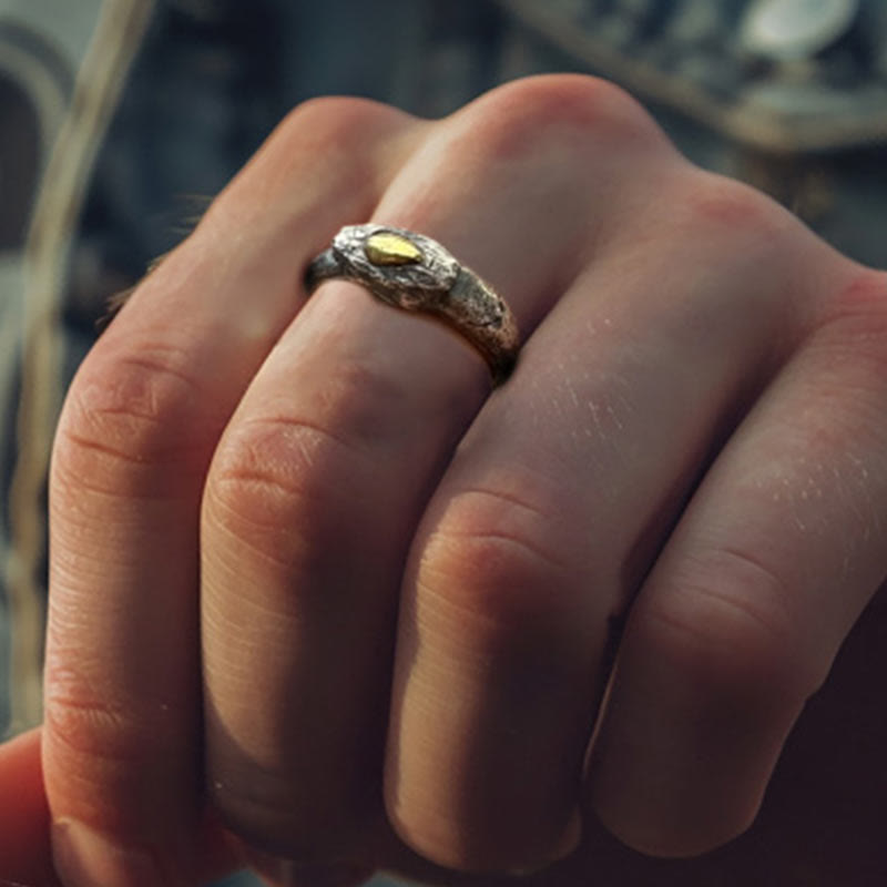 WorldNorse 925 Sterling Silver Apophis Serpent Egyptian Totem Ring - image 13