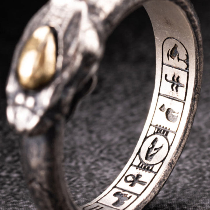 WorldNorse Handcrafted 925 Silver Apophis Serpent Egyptian Totem Ring - image 6