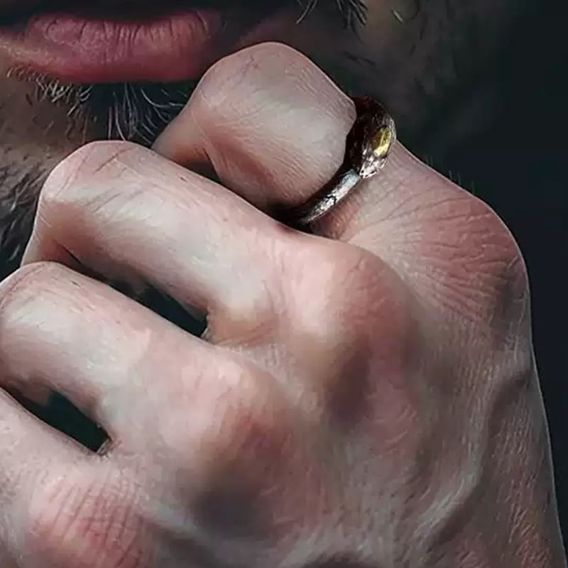 WorldNorse 925 Sterling Silver Apophis Serpent Egyptian Totem Ring - image 16