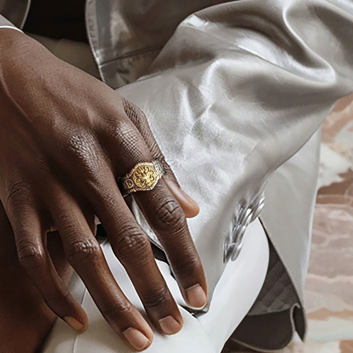 WorldNorse Handcrafted 925 Silver Vintage Dragon Emblem Ring - image 2