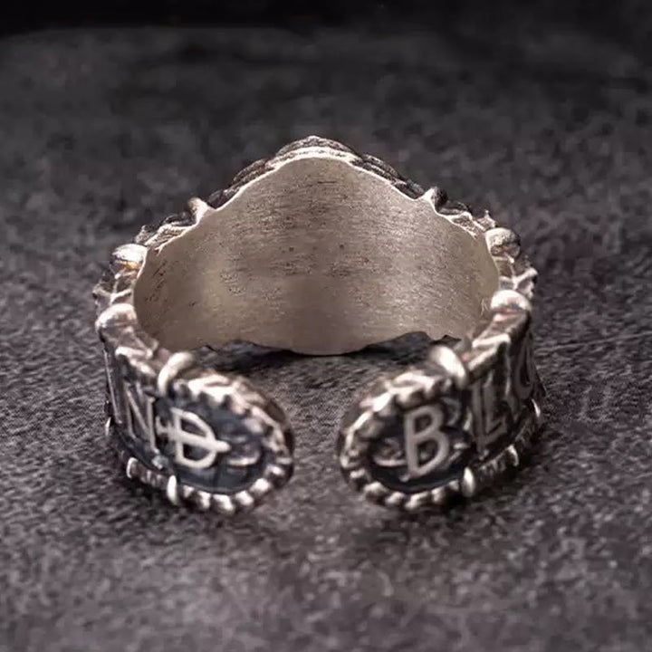 WorldNorse Handcrafted 925 Silver Vintage Dragon Emblem Ring - image 1