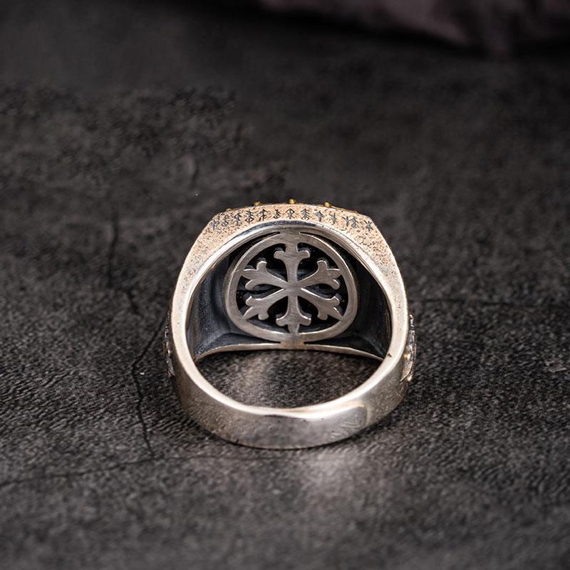 WorldNorse Handcrafted 925 Silver Celtic Cross Mjolnir Ring - image 1