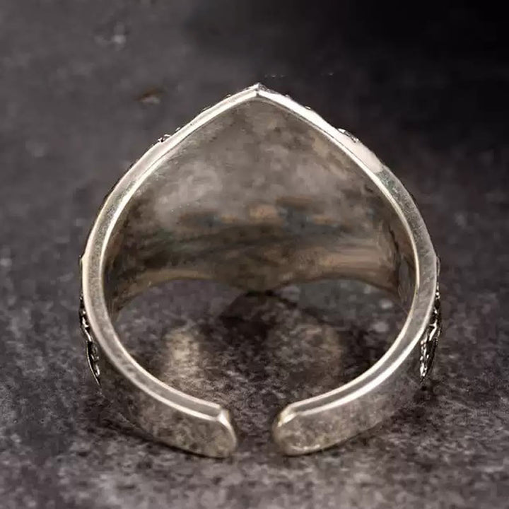 WorldNorse 925 Sterling Silver Gothic Skull Engraved Ring - image 8