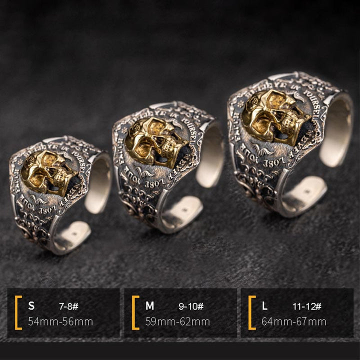 WorldNorse Handcrafted 925 Silver Gothic Skull Engraved Ring - image 8