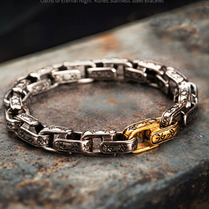 WorldNorse Rune Engraved U Shaped Bracelet - image 4