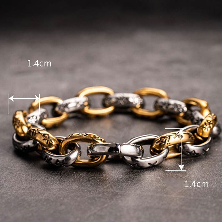 WorldNorse Rune Engraved Intricate Link Bracelet - image 3