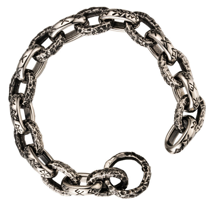 WorldNorse Icefield Hammered Bracelet - Hammered & Letters - 23cm - image 6
