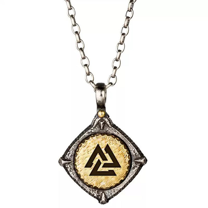 WorldNorse Handcrafted 925 Silver Helm Of Awe Necklace - Valknut#Chain - image 3