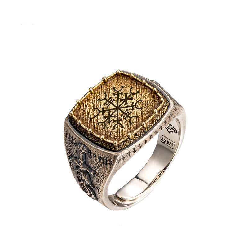 WorldNorse 925 Sterling Silver Celtic Cross Mjolnir Ring - Lost - US 12 - image 5