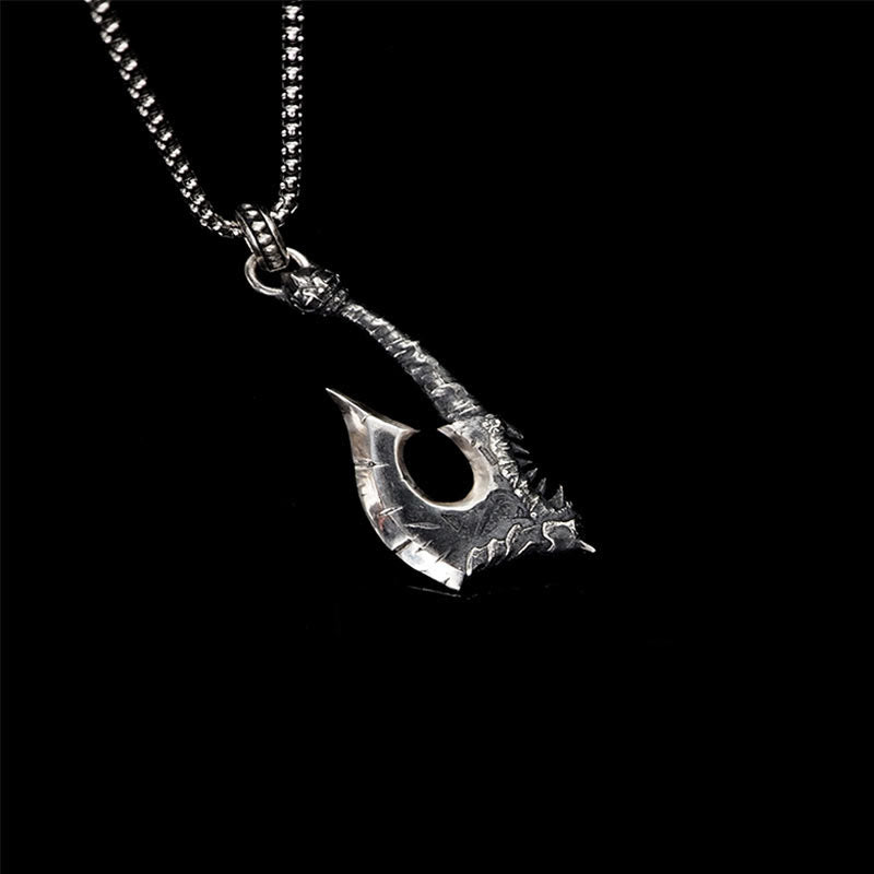 WorldNorse Handcrafted 925 Silver Forged Viking Axe Necklace - image 5