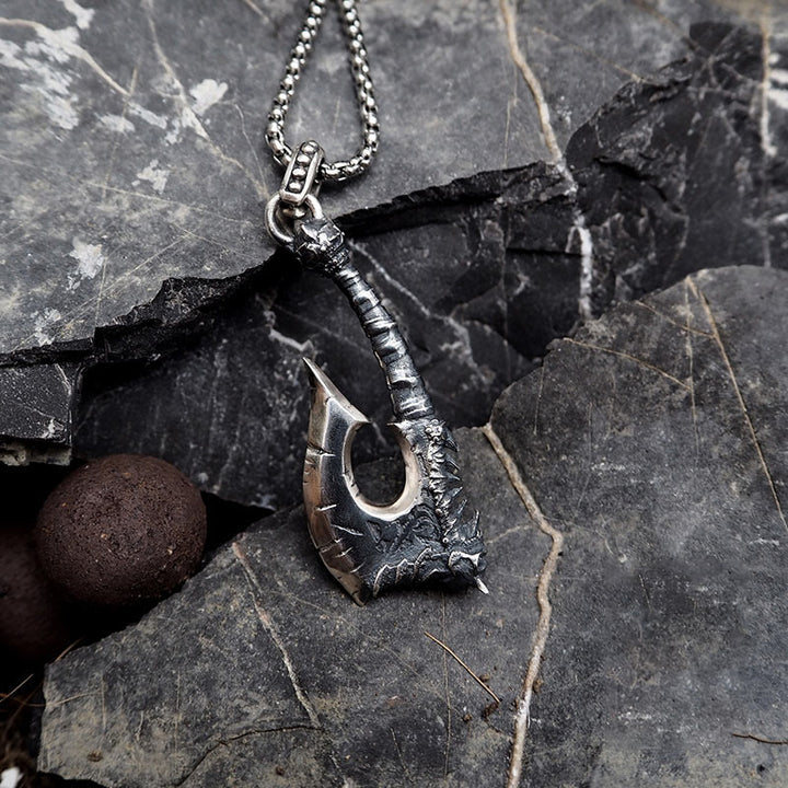 WorldNorse Handcrafted 925 Silver Forged Viking Axe Necklace - image 6