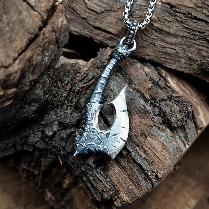 WorldNorse Handcrafted 925 Silver Forged Viking Axe Necklace - image 4